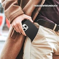 SHIELDON Lederhülle für iPhone 15 Pro Max 6,7" 5G 2023, Schwarz – Ansicht 8