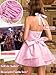 ShawGobow Jacquard Corset Dress,Deep V Halter Mini Dresses with Bow Back,Sexy Birthday Outfits Women Homecoming Prom Formal Pink Small