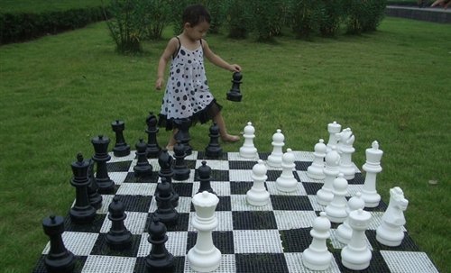 Juego de ajedrez gigante con piezas de 12 pulgadas miniatura 6
