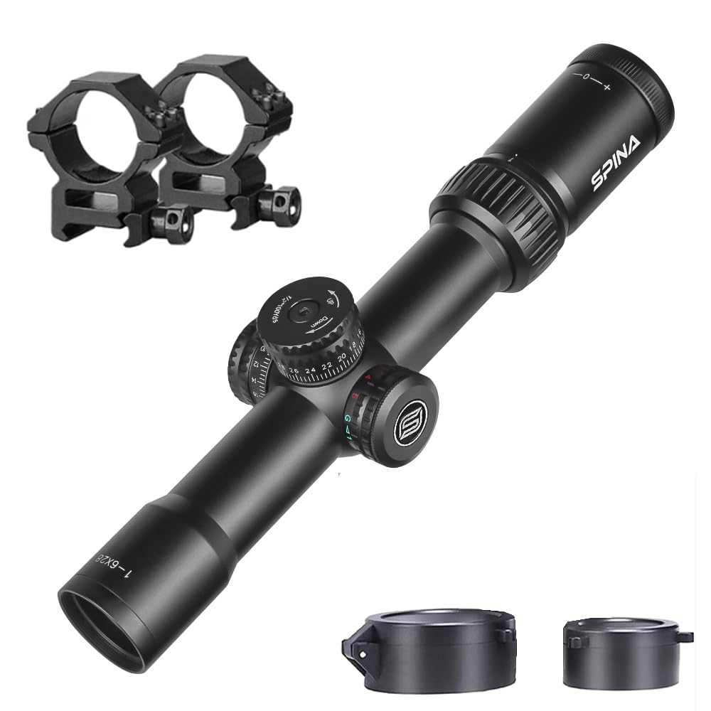 IronClaw 1-6x28 SFP Tactical Rifle Scope Optics Sight Mil-dot Reticle Scope for Hunting