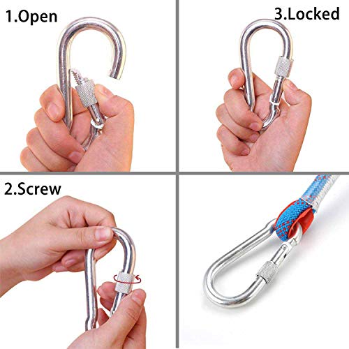 Outdoor Climbing Rope, Diameter 10mm Outdoor Static Rock Climbing Rope, Safety Rope for Escape, Fire Rescue, Ice Climbing, Parachute, Tree Climbing (Blue, 10m) by HAIY - Used condition - Image 3