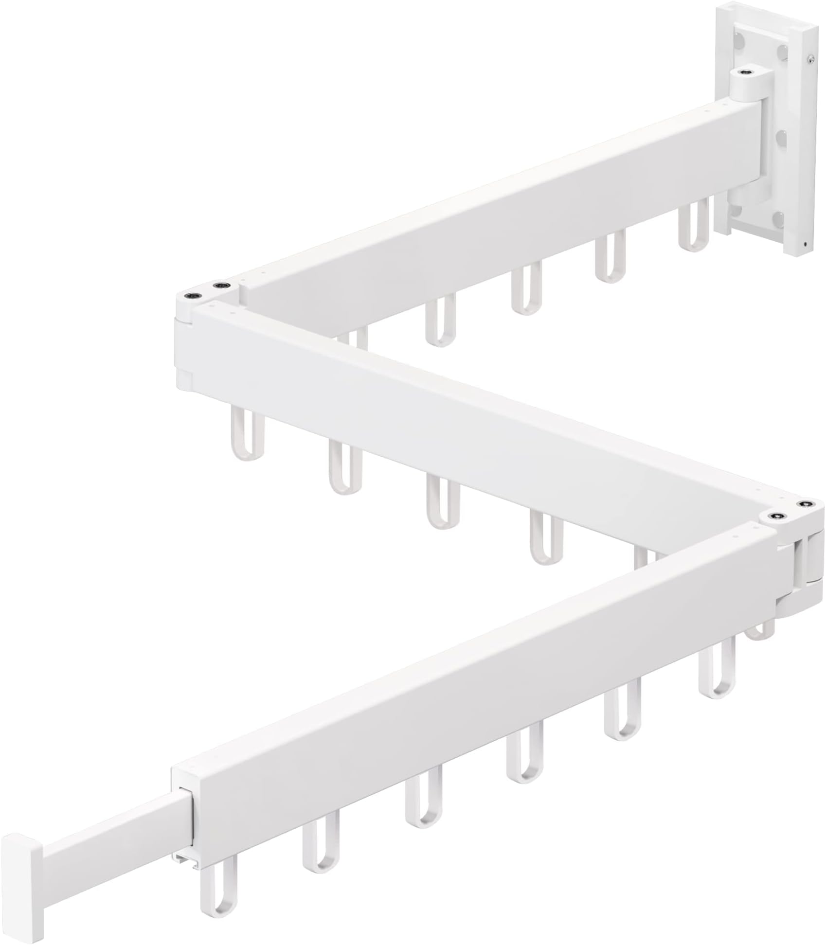 ZdwCyl Clothes Drying Rack Wall Mounted,Drying Rack Clothing,Clothes Hanging Rack,Retractable,Collapsible(Tri-Fold), White Color(Ring)