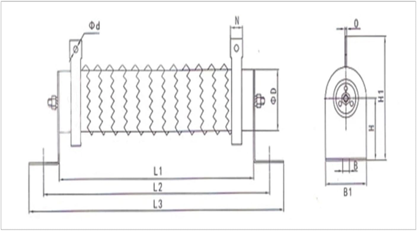 TBZFNZXF 300w 400w 500w RXG20 ハイパワー.リップル抵抗器、ウェーブリボンパワーワイヤー巻線抵抗器、ブレ 1500W  60R RXG20高出力。リップル抵抗器、波形リボン電源巻線抵抗器、ブレーキ抵抗器、負荷抵抗器 TBZFNZXF 300w 400w 500w  RXG20 ハイパワー.リップル抵抗器 ...