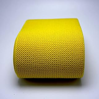 Cinta elástica de látex de 2 m de ancho, duradera, para falda y falda, color amarillo