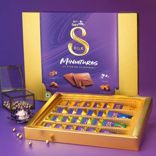 Image of Cadbury Dairy Milk Silk Miniatures Premium Assorted Chocolate Diwali Gift pack, 240 g