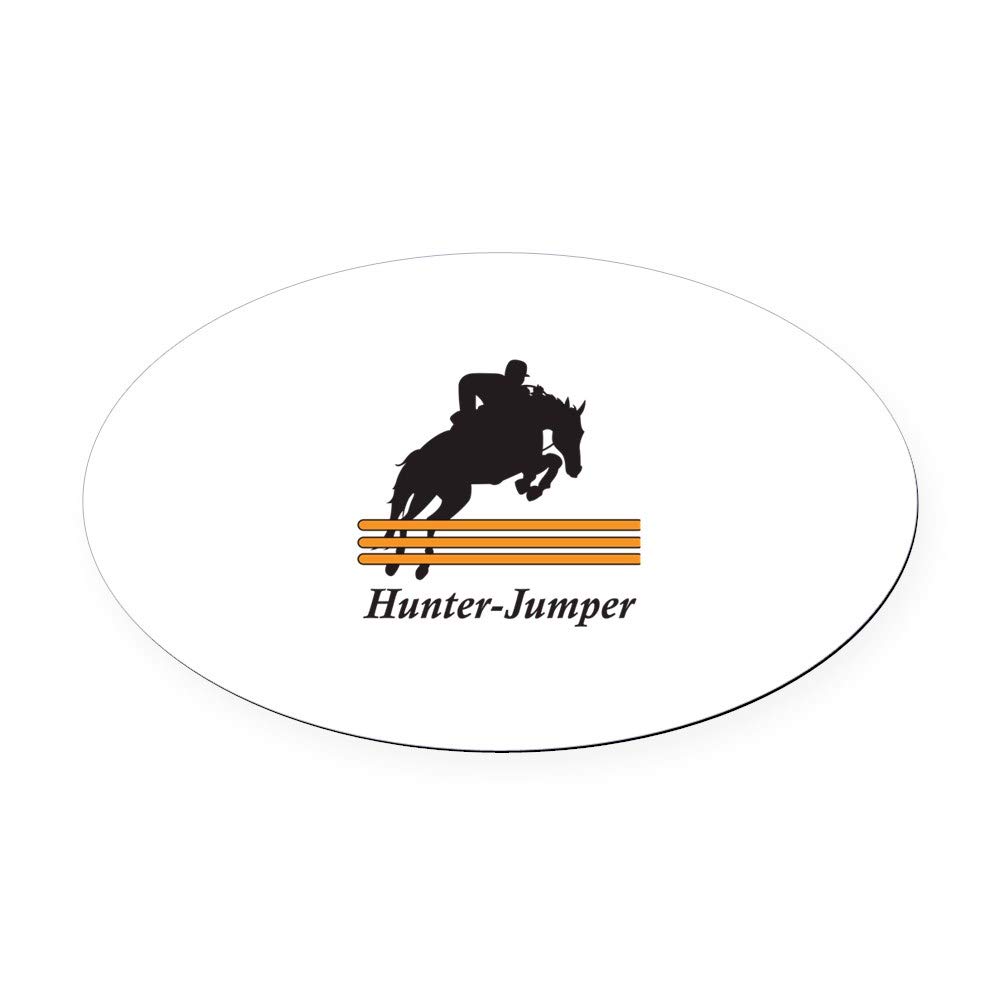 CafePress Hunter Jumper Oval Car Magnet, Euro Oval Bumper Magnet