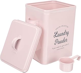 GARVALON 1 conjunto de caixa de armazenamento de detergente para lavanderia, caixa de armazenamento de metal, suportes de metal, organizador de saco de lixo, suporte de detergente para lavanderia, balde de pó para lavanderia, balde de detergente
