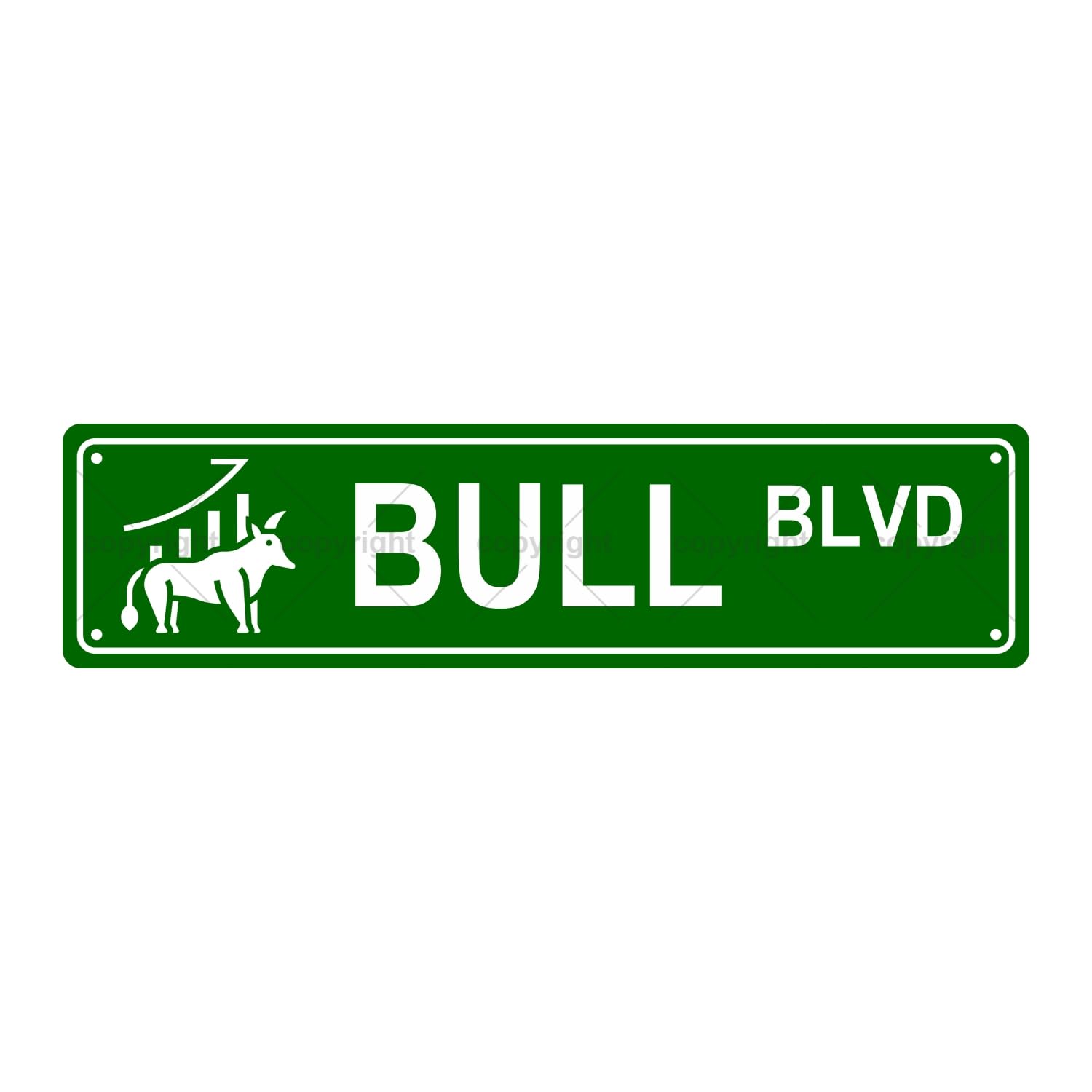 Bull BLVD Animal Metal Tin Street Sign Bar Cafe Garage Cave Home Room Wall Bathroom Farmhouse Garden Porch Patio Decor,4x16 Inch