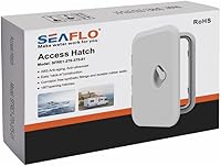 Vista 6 de SEAFLO Escotilla de acceso rectangular para cubierta de barco marino - Blanco/Negro, con cerradura y llave/Regular