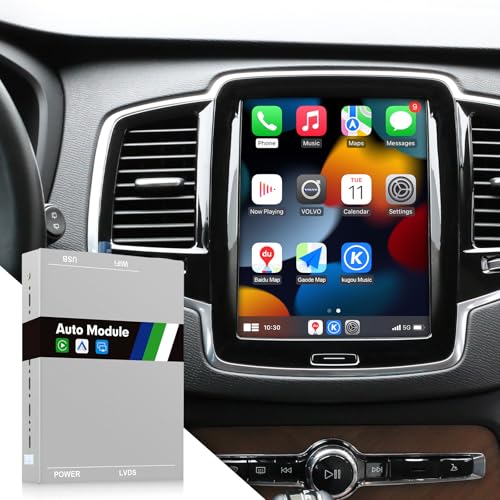 Wireless Carplay & Android Auto Module for Volvo XC90/XC60/XC40/S90/S60/V60/V40 2016-2022 Carplay Retrofit Kit Sensus Upgrade Seamless Connectivity Support Original Camera/SWC