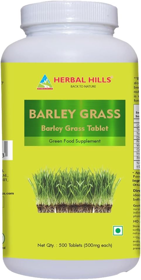 Herbal Hills Barley Grass 500 Tablets