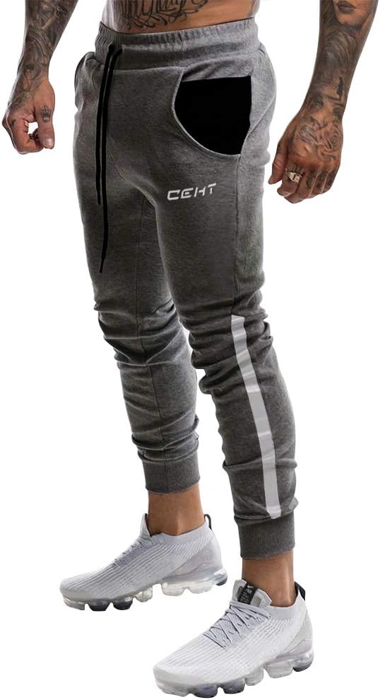 Men's Slim Joggers Gym Workout Pants,Sport Training Tapered Sweatpants,Casual Athletics Joggers for Running