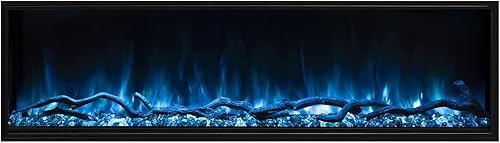 Miniatura 3 de Modern Flames Landscape Series Pro Slim - Chimenea eléctrica integrada LPS-6814-TH-WTCLP 68 pulgadas termostato inalámbrico y control de pared