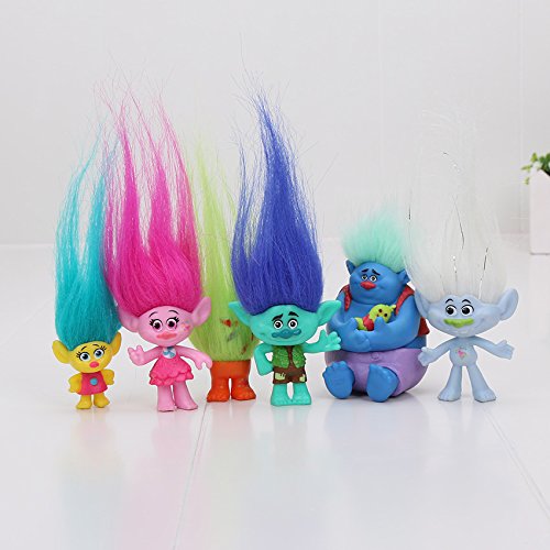 Trolls Action Figure Toy Set-6Pcs/Set 6-8 Cm