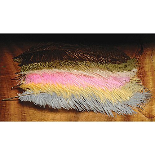 Hareline Fly Tying Ostrich Herl - Natural Ostrich Herl for Fly Tying Nymphs, Streamers & Dubbing Bodies