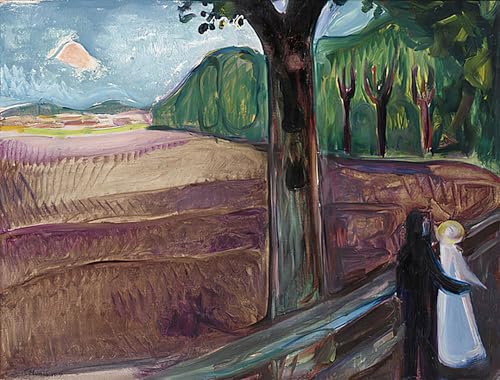 Toile Sommernacht Edvard Munch peindre un mur vide avec elegance grace au format 60x90