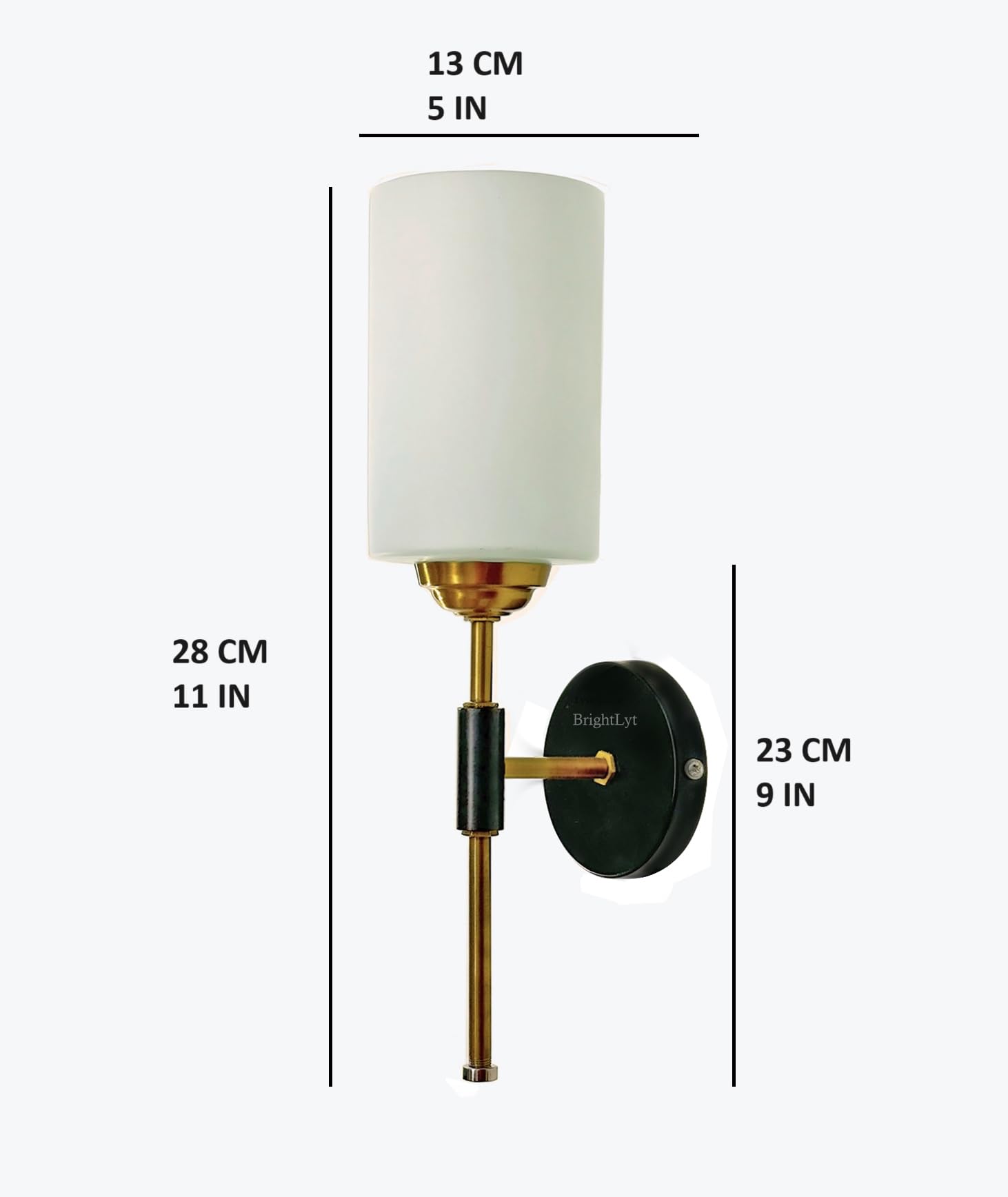 Avior Wall Light - Modern Gold & Frosted Glass -5