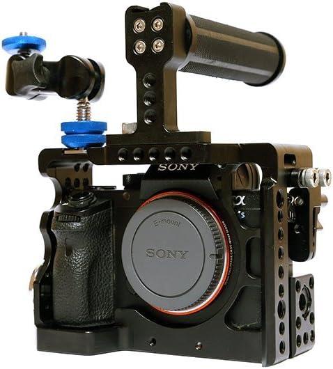 Cage Kit Compatible with Sony Alpha A7II/A7RII/A7SII Camera with Cage, Top Handle, HDMI Lock,Arri Rosette and Double End Ball Head with Cold Shoe and Thumb Screw(CG-A7II-KIT)