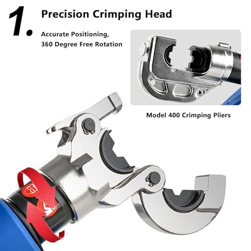 18v Ferramenta De Crimpagem Hidráulica, 2 Alimentadas Por Bateria (4000mah), Um Tempo De Crimpagem: