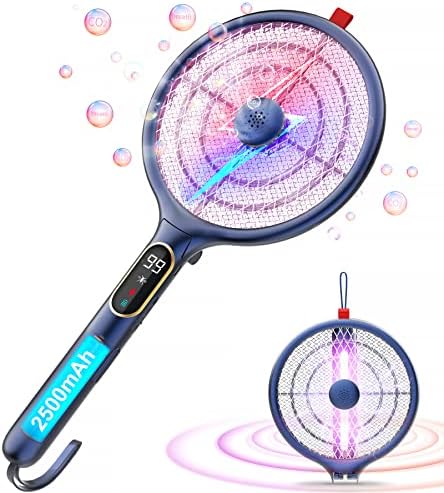 4 in 1 Bug Zapper Rackets Fly Swatter Mosquito Zapper, TRYAST Electronic Pest Exterminator, Light Fly Insect Traps Killer, Emergency Flashlight, Mosquito Attractant Lure for Indoor Outdoor Camping