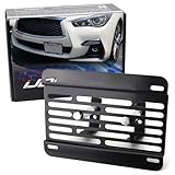 iJDMTOY No Drill Front Grille Mesh Mount License Plate Relocator Kit Compatible with 2016-up Infiniti Q50 w/Diamond Shape Lower Bumper Grill Mesh/Insert
