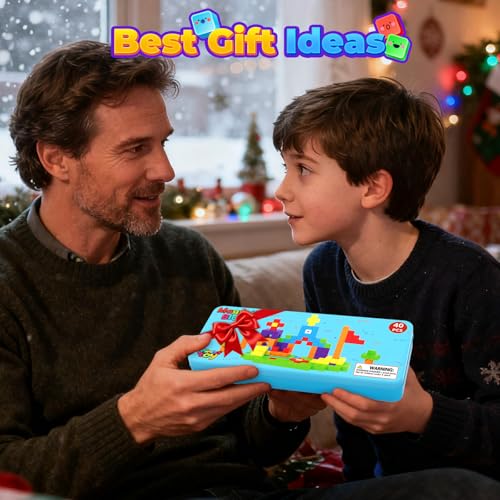 Image of Magnetic Blocks Mini Travel Essentials Toddler Toys with Case Set, Kids Magnet Building Blocks Sensory Montessori Autism Toys for 3+ Boys & Girls Birthday Gifts