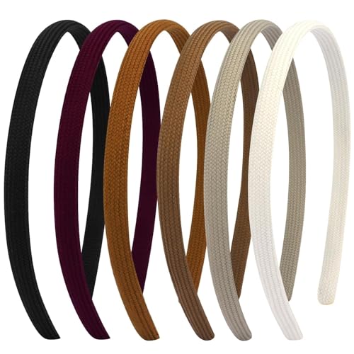 Cerchietto Capelli Donna, 6pcs Antiscivolo Cerchietto per Capelli, Cerchietti Semplici Fasce per Capelli, Cerchietto Moda Donna, Fasce per Capelli Vintage, per Donne e Ragazze