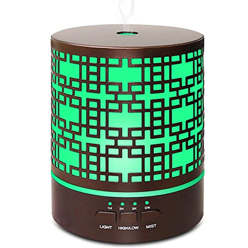 300 ml Ultraschall-Aroma-Luftdiffusoren für Zuhause, großer Raum - Aromatherapie Cool Mist Luftbefeuchter Duft Vaporizer mit LED-Licht und Timer für Zuhause Schlafzimmer Cover