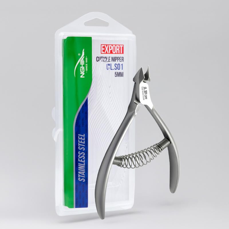 NGHIA Professional Cuticle Nipper CL-S01 | Stainless Steel| Salon Quality & Surgical Grade | Precision Cuticle Trimmer