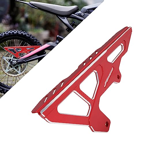 JFG RACING Dirt Bike Chain Guard Cover,Motorcycle Sprocket Guard Cover Chain Protection Cover CNC for Sur Ron Light Bee S/X Segway X260/X160 Electric Bike-Red - Image 2