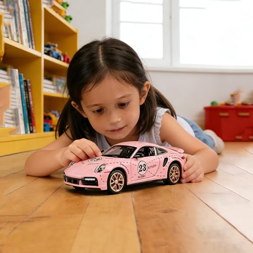 Auto de juguete 1:32 Porsche 911 GT3 Turbo S rosa miniatura 7