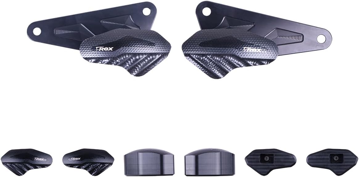 T-Rex Racing No Cut Frame Sliders Compatible with Aprilia 2021-2022 RSV4 Factory 1100 / Tuono V4 Factory No Cut Frame Sliders w/Aluminum Inserts (Red)
