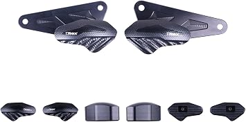 T-Rex Racing No Cut Frame Sliders Compatible with Aprilia 2021-2022 RSV4 Factory 1100 / Tuono V4 Factory No Cut Frame Sliders w/Aluminum Inserts Black