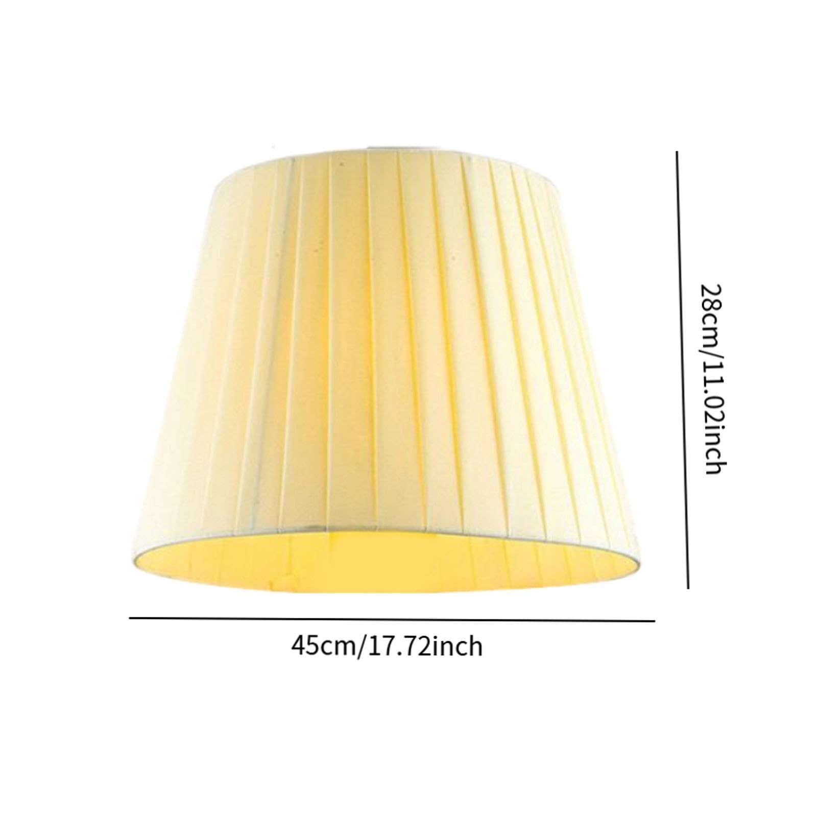 Pantalla de Lámpara de Tela - Cubierta para Lámpara Lámparas/lámparas de Pie Accesorio de Iluminación Luz Decoración del Hogar para Sala de Estar Hote, Borde Recto Amarillo, Individual