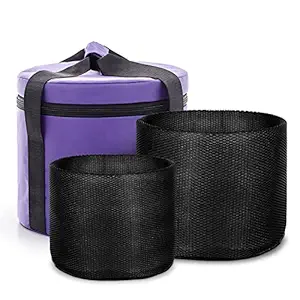 TRAYAYA Purple Color Canvas Carrying Bag With 2 Inserts 12 Inch Crystal Singing Bowl Case
