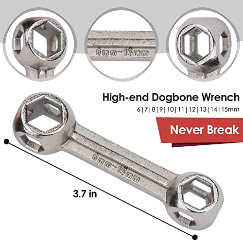 Image of WOTOW Bike Repair Tool Kit - 21 in 1 Bicycle Multitool with Bone Wrench Portable Mountain Bike Tool Kit Riding Emergency Maintenance, Hex Key Wrench & Bike Tube Patch Kit & Tire Lever (21 in 1+Bone)