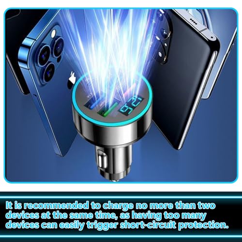 Car USB 6 in 1 Super fast 30 minute Car Charger, USB C Cars Charger 12V/24V USBs Socket 300W Quick Charge Fast Cars Chargers Adapter for IPhone, Ipad, Samsung, iOS, Android Smartphones - Image 5