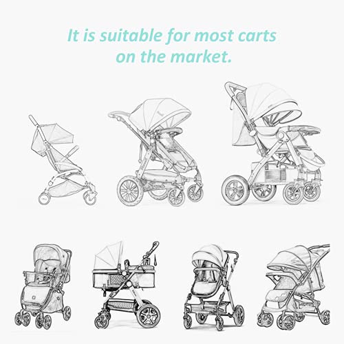 Huailei Baby Mosquito Net - Durable Stroller Cover,Honeycomb Grid Stroller Netting Mosquito For Baby Bug Net For Strollers,Bassinets, Child Safety Seat And Portable Mini Crib （2Pcs,White And Brown #TOP6