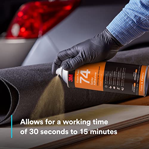 3M Foam Fast 74 Spray Adhesive, Orange, Net Wt 16.9 Oz #TOP7