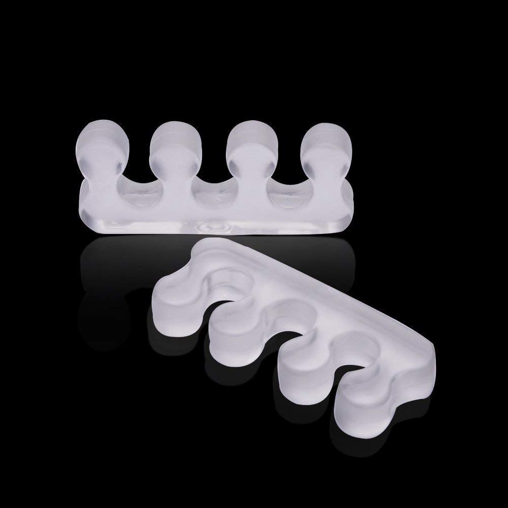 Zehenspreizer Silikon Gel Zehen Separator Set, Hallux Korrektur Zehenkorrektor für Frauen Männer, Zehenspreizer Hallux Valgus für Hammerzeh Bunion, 2 Paar Mittelfußpolster und Toe Separator Kit