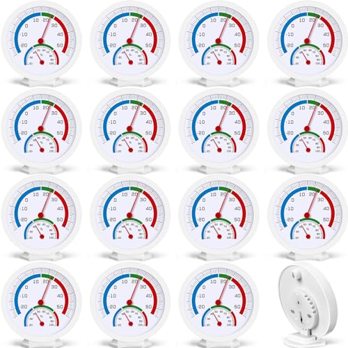 SAYSUREY Analog Thermometer/Hygrometer – 15 pack