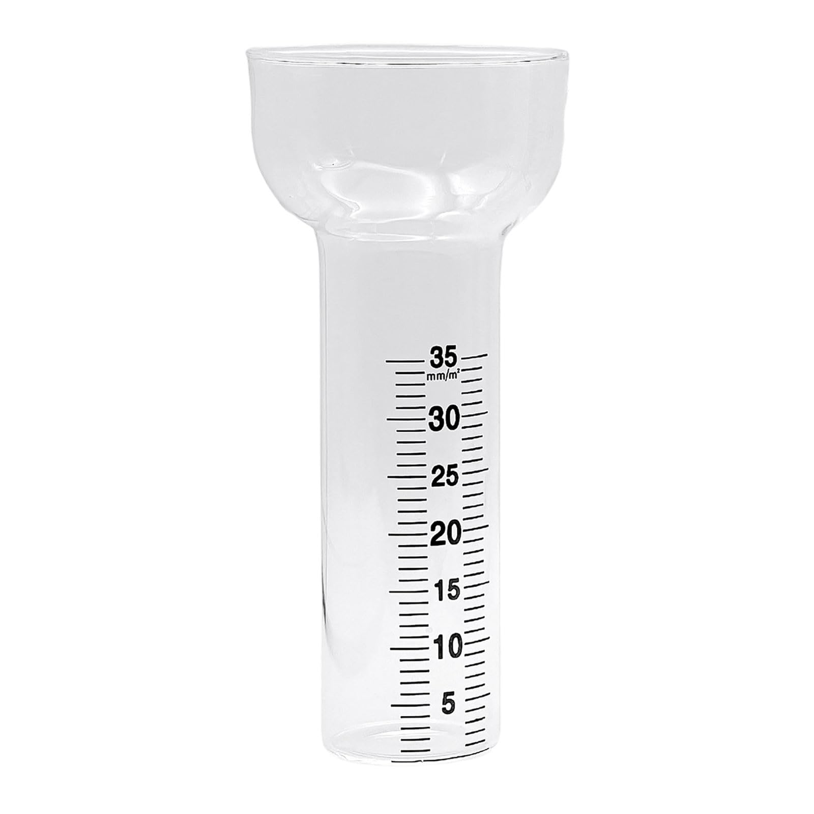 AONEGOLD Regen‑ BZW. Niederschlagsmesser Ersatzglas mit klarer Messskala, trichterförmiges Glas für Garten und Außenbereich, frostsicher inklusive Halterung (Weiß1+2+3-a)