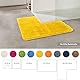 PANA® Duschvorleger mit Eckausschnitt (50x100x100 cm) • Badteppich für Eckduschen • Duschmatte rutschfest & waschbar • Eck Badematte • Ideal für eckige Duschkabinen • Farbe: Gelb