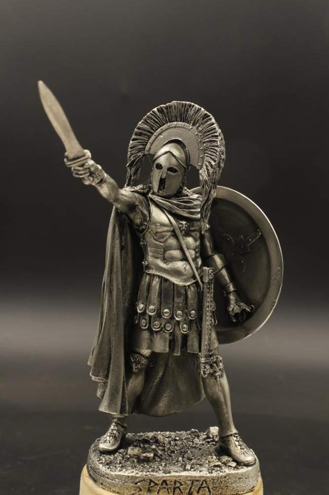 Statuette De Guerrier Médiéval/spartiate - Résine Peinte à La Main - 18 Cm - Décoration Bureau/maison - 6