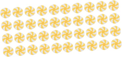 NOLITOY 100 piezas de decoraciones de dulces de Navidad, cuentas redondas sueltas de Navidad, adornos de bastón de caramelo, adornos de Navidad,