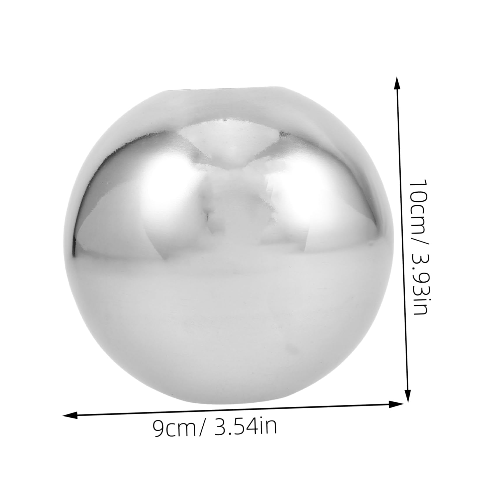 BESPORTBLE Reflective Garden Sphere 10cm Double Holes Stainless Steel Hollow Ball for Home Decorations