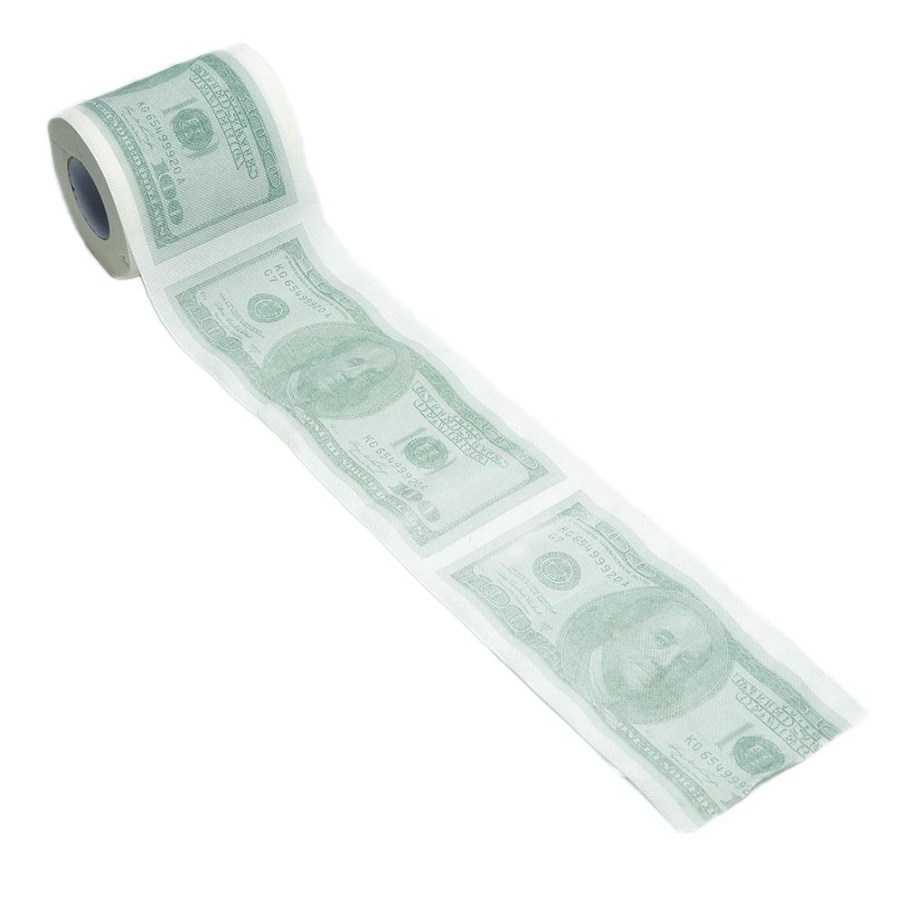 Money Toilet Paper Roll Bathroom Tissue Novelty 100 Dollar Bill