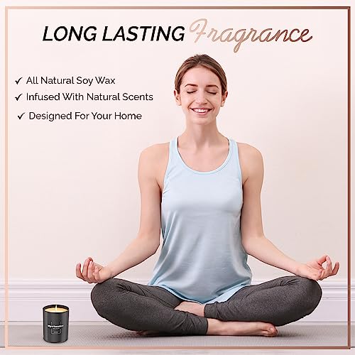 Relaxd Premium Myrrh & Tonka Scented Natural Soy Wax Candle (Myrrhaculous), Large, Long Lasting Aromatherapy Essential Oil Candles #TOP2