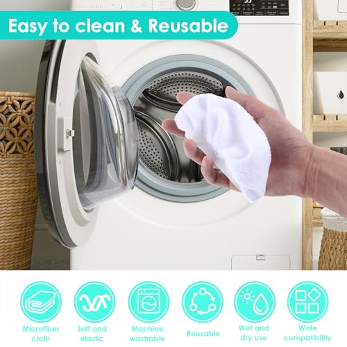 GEEHUA 10 Stück Universal Dampfwischpads, Waschbare Dampfreiniger Aufsätze, Wiederverwendbare Reinigerabdeckungen Zubehör, Mikrofasertücher für die Meisten Handgeführten Dampfreiniger