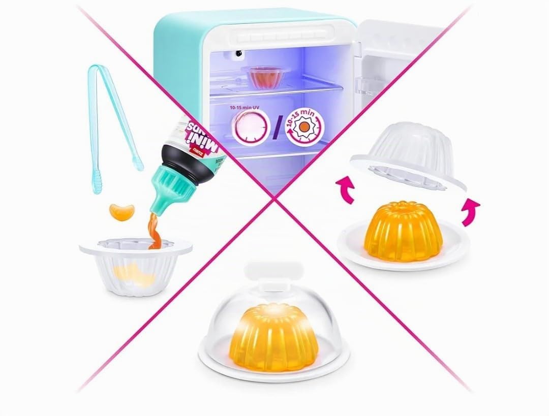 ZURU Mini Minis Nevera + 3 Cápsulas, Set para Rellenar la Nevera, Mini Brands
